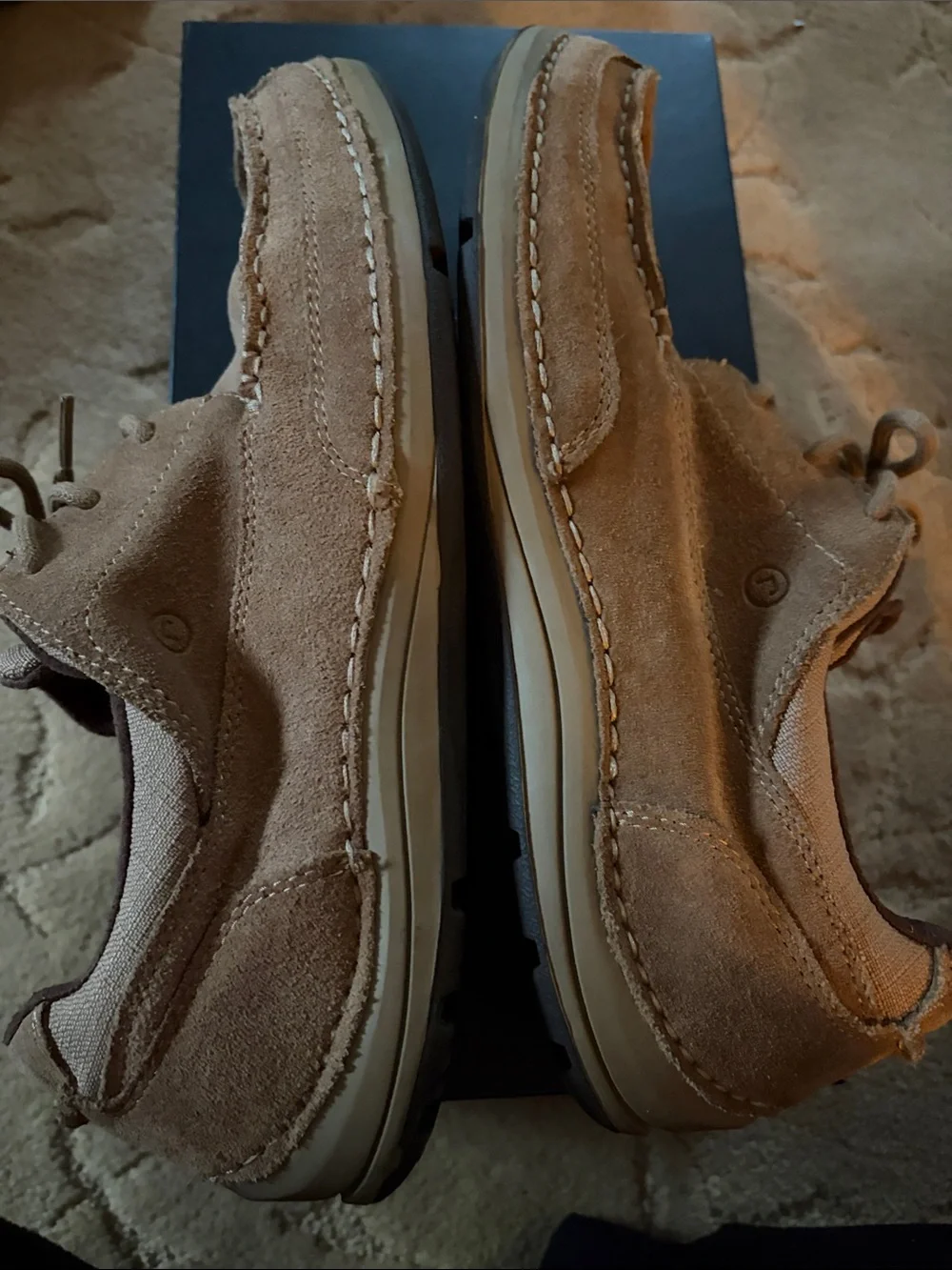 Rockport Men's Casual Suede Lace-Up Shoes in Light Brown